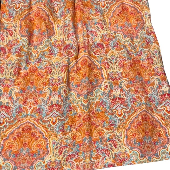 J.Jill Love Linen Paisley Print Sleeveless A-Line Dress Sz L Lightweight Midi - Picture 5 of 5